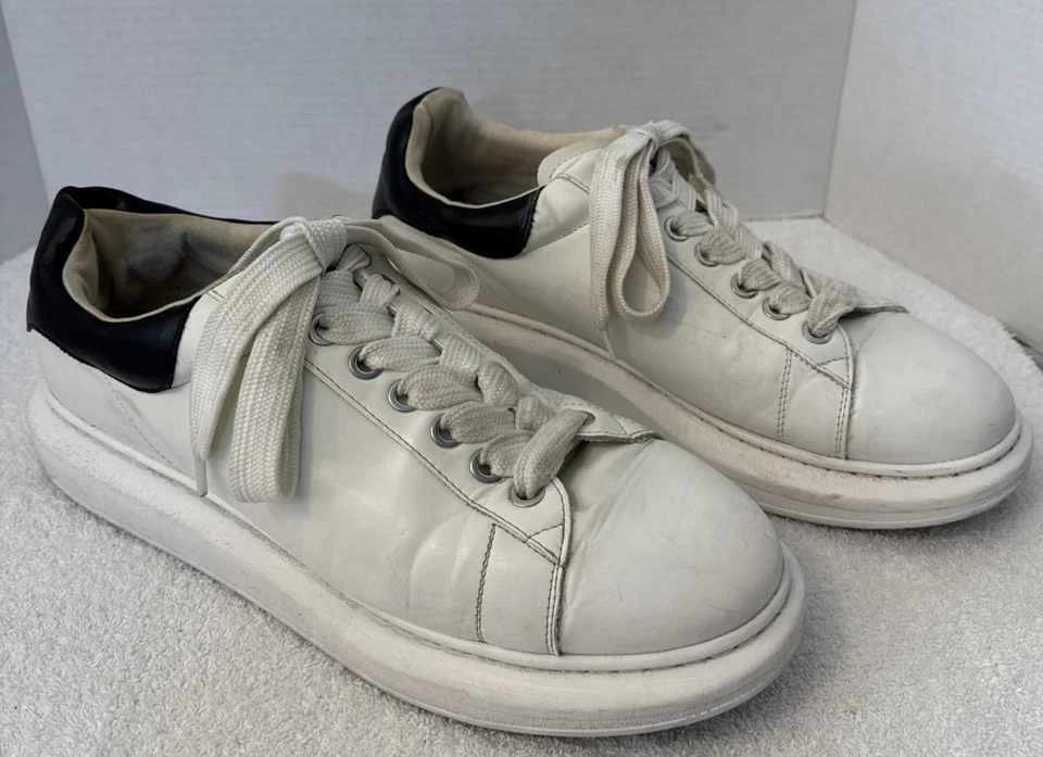 Steve Madden Men’s Frosted White Multi Casual Platform Sneakers Size 13M - Image 3 of 4