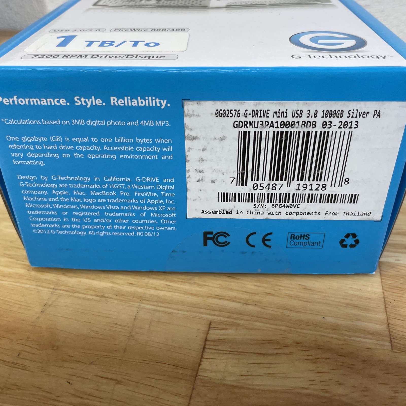 G-Technology G-DRIVE Mini - 1 TB Portable Hard Drive