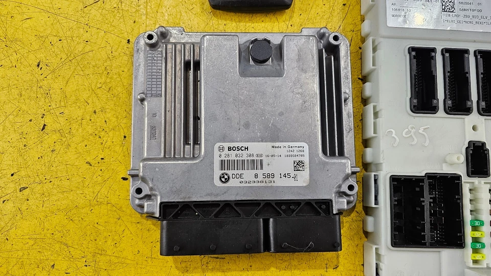 BMW 1 SERIES F20 LCI 118D ENGINE B47D20A 15-2019 ENGINE ECU KEY LOCK SET 8589145 - Image 2 of 4