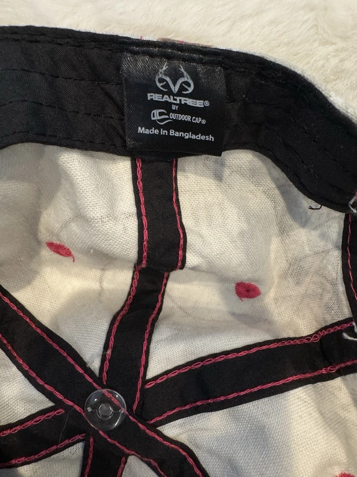 Realtree Gorra Exterior Camuflaje Sombrero Ajustable Rosa Costuras Caza Exterior Foto 4 de 4