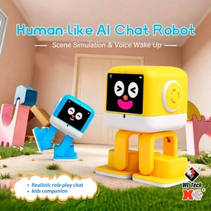 1X Les voiles sont intelligentes AI Robot Toy Voice Control Apprentissage Companion LCD Afficher la touche