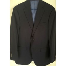 Hart Schaffner Marx Chicago Navy Blue Wool Blazer Jacket Sport Suit Coat Sz 41 L