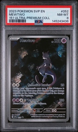 2023 Pokémon 151 Mewtwo SVP #052 UPC Promo PSA 8 NM-MT Black Star