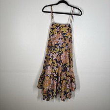 J.Crew Wmn XS Dusk Floral Tropical Handkerchief Hem Midi Convertible Beach Dress