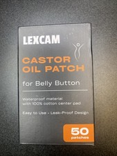 Castor Oil Patches 50 ct waterproof material w/ 100 cotton center pad