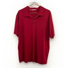Cutter & Buck Polo Mens Burgundy Red Short Sleeve Golf Shirt Size L