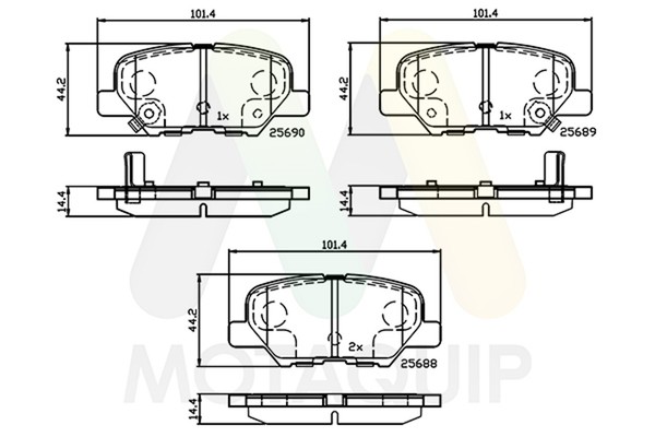 Motaquip Bremsbelagsatz Scheibenbremse LVXL1763 FüR Peugeot 4008 Hdi AWC Mazda 3-image