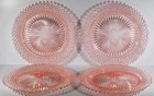 VINTAGE ANCHOR HOCKING PINK  MISS AMERICA 8 1/2" SALAD PLATES - FOUR
