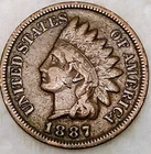 1887 Indian Head Cent Nice Coin - F/VF - #14420