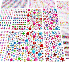 3228Pcs Gems Stickers, Self Adhesive Rhinestone Jewel Stickers, Acrylic Gems DIY