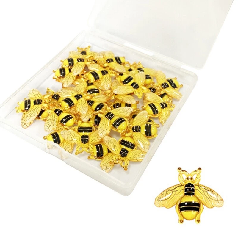 20pcs for Creative Yellow Bee Pushpin Decorative Pushpin Paper Photo Memo File T - Image 4 of 4
