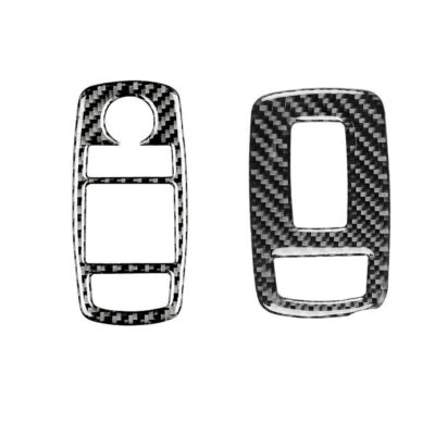 2Pcs for Dodge Challenger 2015-2020 Carbon Fiber Window Lift Switch Cover Trim