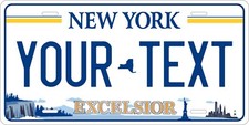 New York Excelsior Custom Personalized License plates Auto Bike Motorcycle