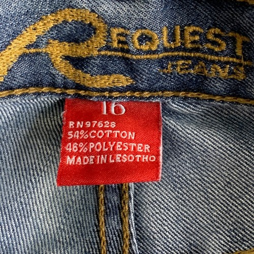 Request Boys Size 10 Blue Jeans Straight Leg Mid-Rise Embroider 3621 - Picture 7 of 8