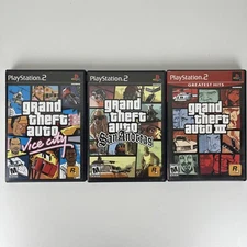 Grand Theft Auto Trilogy Playstation 2 PS2 Game Bundle with Manuals No Maps