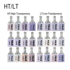 C14 HT/LT Dental Glass Ceramic Lithium Dislicate Emax CAD/CAM Cerec Blocks 5Pcs