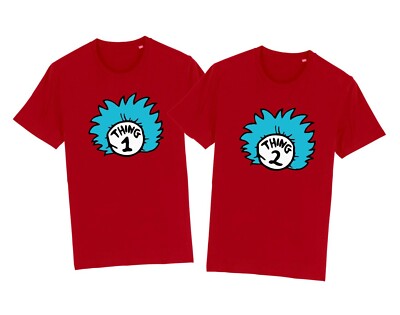 T-Shirt DING One THING zwei Paare passendes Kostüm lustig Katze Zwillinge Dr. Seuss