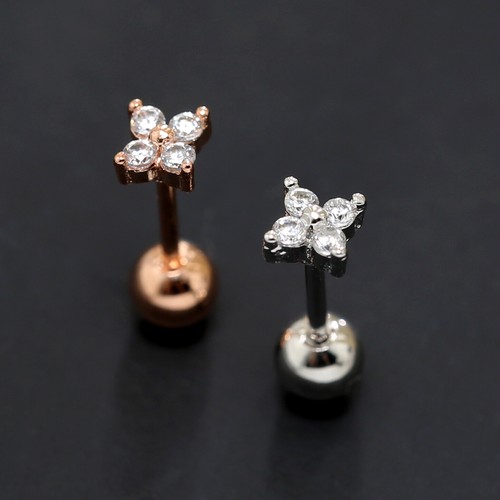Gem Crystal Ear Cartilage Helix Ring Bar Stud Ear Cuff Climber Piercing Earring - Picture 89 of 268