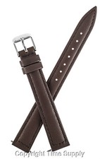 BROWN LEATHER WATCH BAND PADDED EXTRA LONG XXL 12mm /14mm /16mm