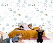 3D Polar Bear K12868 Wallpaper Mural Self-adhesive Removable Sticker Kay