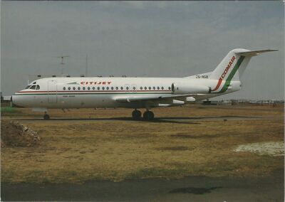 Luftfahrt Postkarte - Citijet Comair Fokker F28 Mk4000 Flugzeug RR13580