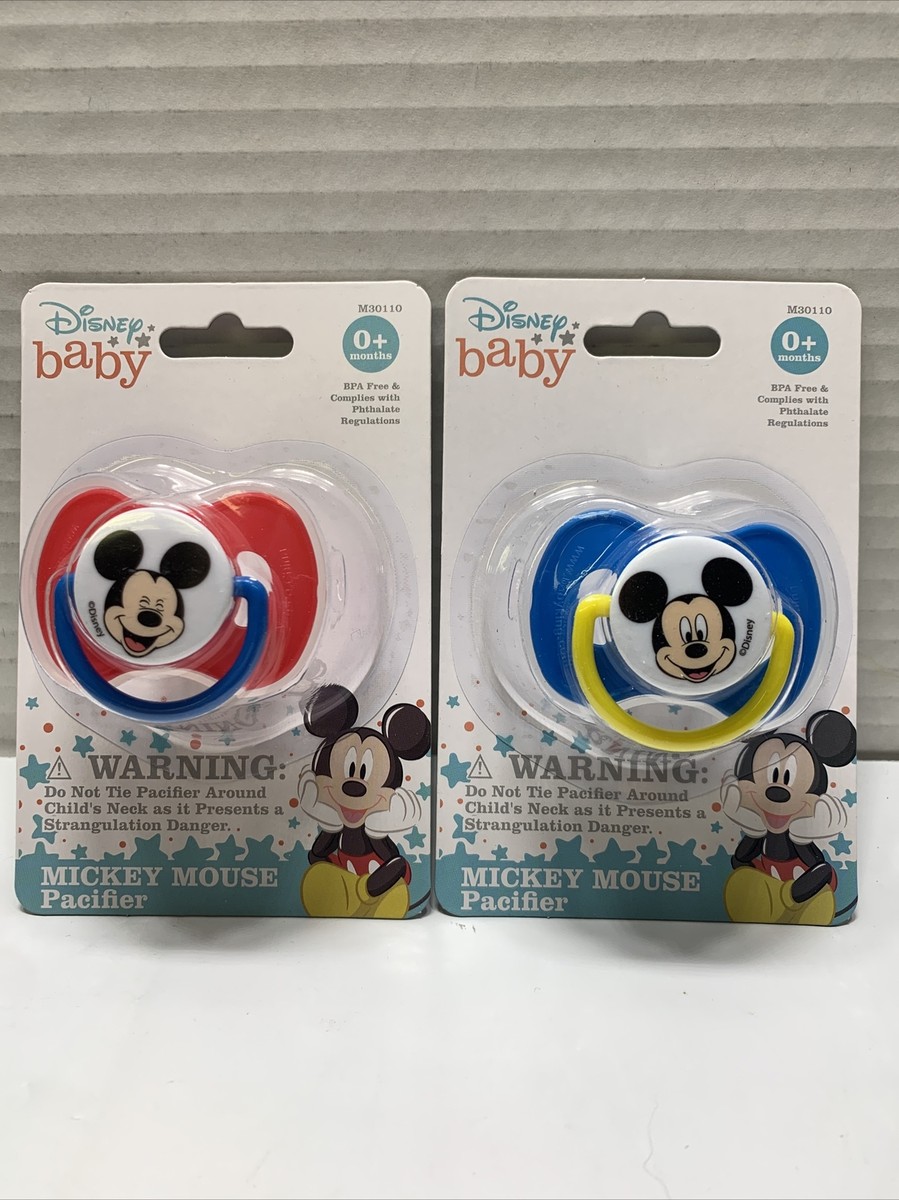 Disney Baby 2Pack of New Mickey Mouse Pacifiers For Newborns 0-3