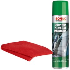 Sonax Polsterreiniger PolsterSchaumReiniger 400ml inkl. Mikrofasertuch rot