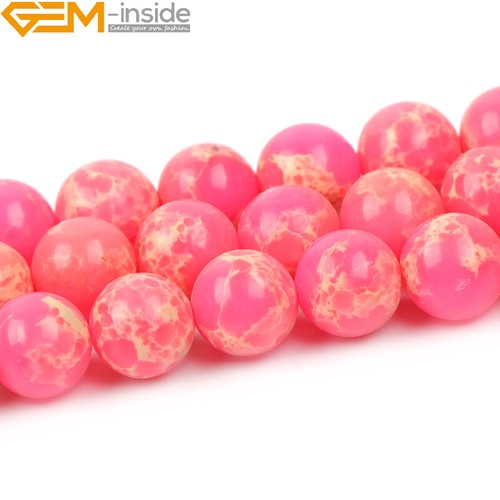 15'' Round Assorted Color Stone Beads Natural Sea Sediment Loose Beads Jewelry - Picture 86 of 96