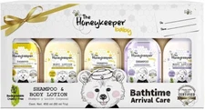 The Honey Keeper Bath Time Set Includes 5 Pieces 3oz Each
