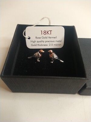 TJC 925 Sterling Silber mit 18k Rotgold Vermeil 