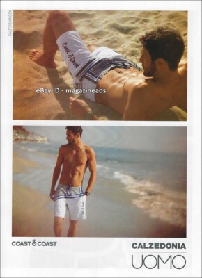 CALZEDONIA Uomo Men's Swimwear 3-Page PRINT AD 2010 NOAH MILLS six-pack abs SEXY