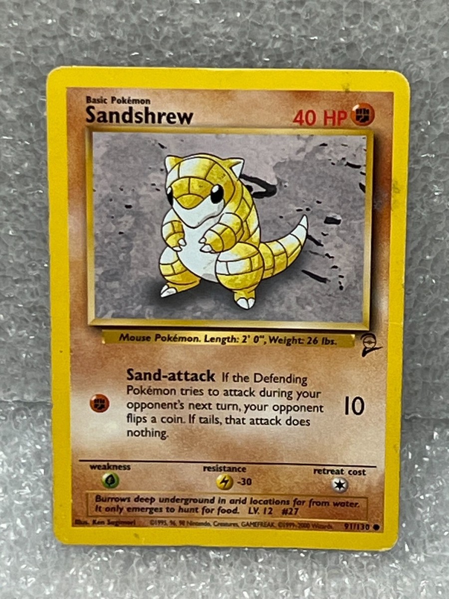 1995 sandshrew pokemon card 1999 attack (10) If the Defending Pokemon tries to attack during your opponents next turn Pokemon Japanese Brock's Sandshrew Leaders