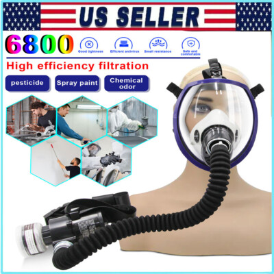 #ad PAPR Respirator System: Powered Air Purifying Respirator Full Face Gas Mask $117.99