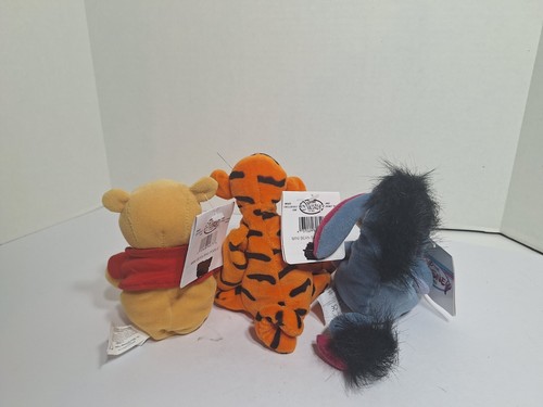 Set Of 3 Disney Mattel 8” Plush Pooh Eeyore Tigger Beanbag Friends NWT* - Picture 3 of 4