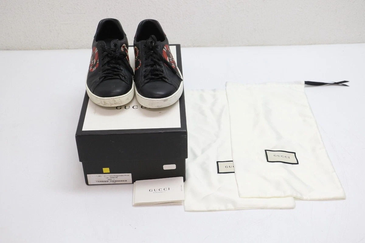 Gucci Ace Black Kingsnake Sneakers