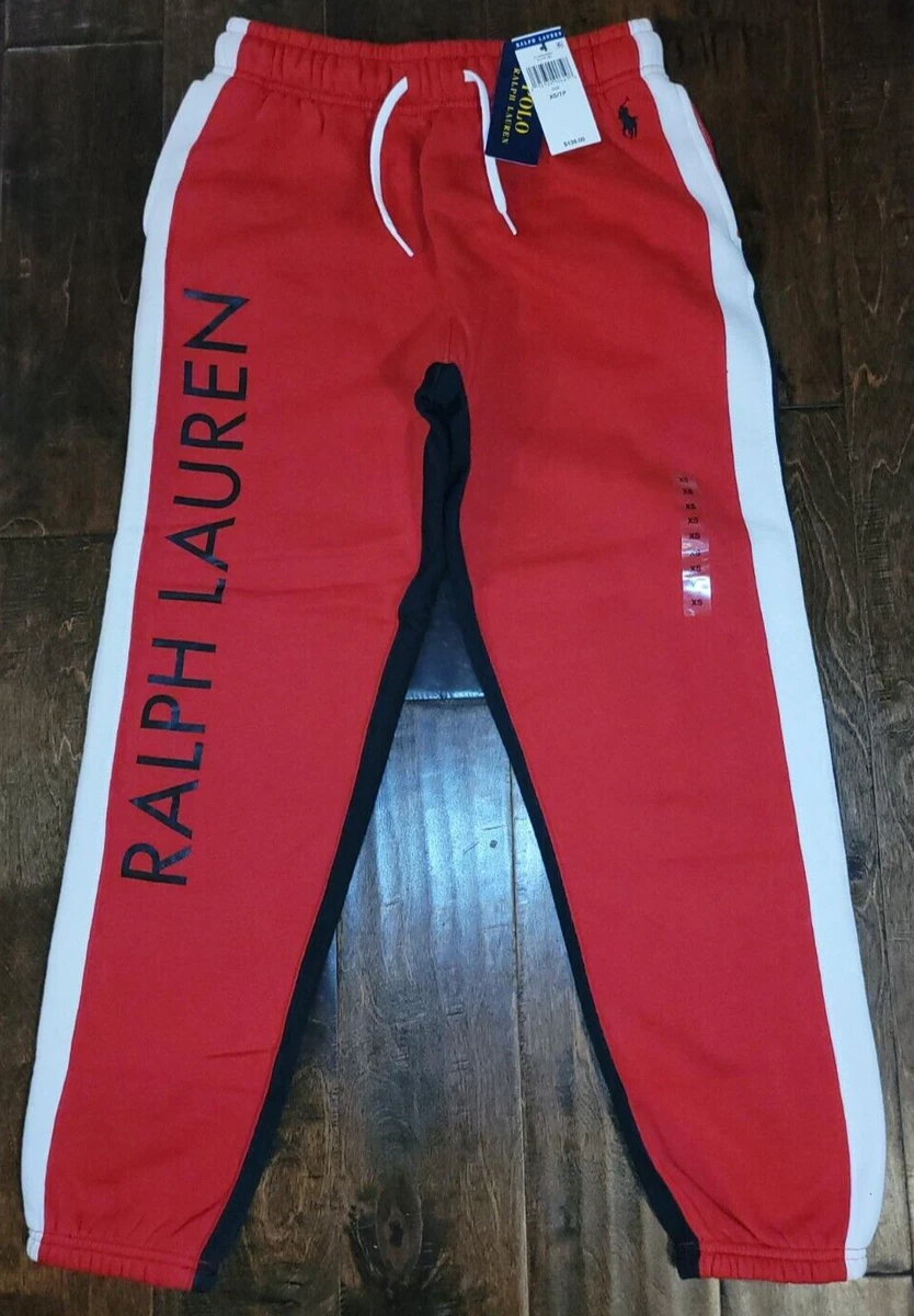 $138 Polo Ralph Lauren Fleece Lined Logo Track Pants Joggers Men's Size XS  NEW!