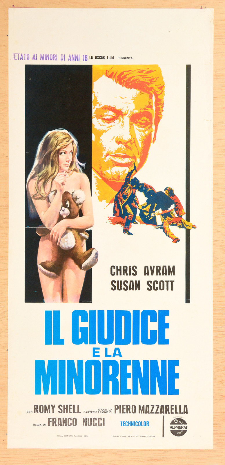 Locandina originale film Il giudice () - Regia di Italo Zingarelli