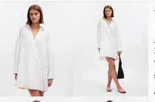 Madewell $98 Asymmetric Button-Front Cover-Up Tunic Lighthouse Size XXS NP224