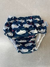 iplay reusable baby swim diaper Blue Whales size 6 months 10-18 Lbs