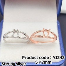 silver925 ring empty setting, blank setting silver ring