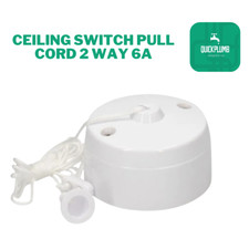 Ceiling Switch Pull Cord White 6a 2 Way Pull Cord Light Switch Bathroom Light