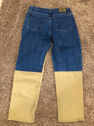 Cabela's Brush Pants Roughneck Upland Hunting Double Knee Jeans Men's 38X32 - Picture 9 of 12