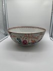 Antique Chinese Export Famille Rose Porcelain Round Punch Bowl