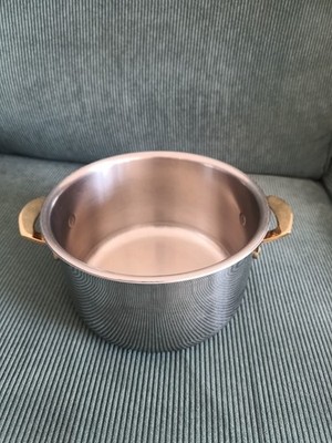 Spring Goldstar Gl Topf 2L Edelstahl mit Goldgriffe Ø20cm Silber ohne Deckel