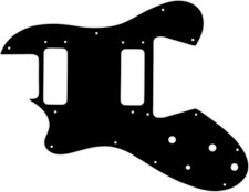 WD Custom Pickguard For Left Hand Ovation Viper #09 Black/White/Black/White/B...