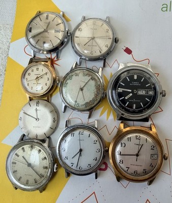 Lot Of 5 Vintage Timex Man’s Watches  ( Parts) Lot of 5 Luxury Timex Watches for Parts & Repair - NOT  main image 2