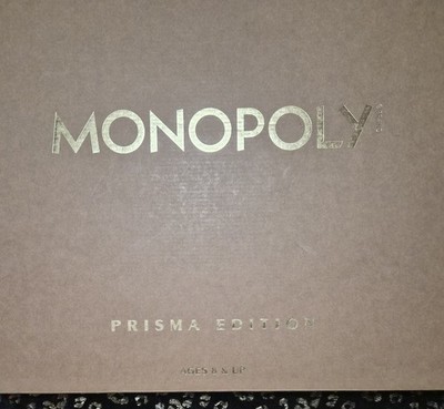 WS GAME COMPANY MONOPOLY PRISMA EDITION GLASS GAMEBOARD NIB 