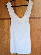 Vintage Y2K Victoria's Secret Cream Ruched Lace Nightie Chemise Lingerie Women M