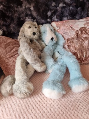Vintage Furryland Crafts Bauchredner Stil Hund Puppen
