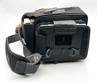 Westin W4 Quick Bag Titanium Black Small inkl. 2 Boxen Angeltasche Umhängetasche